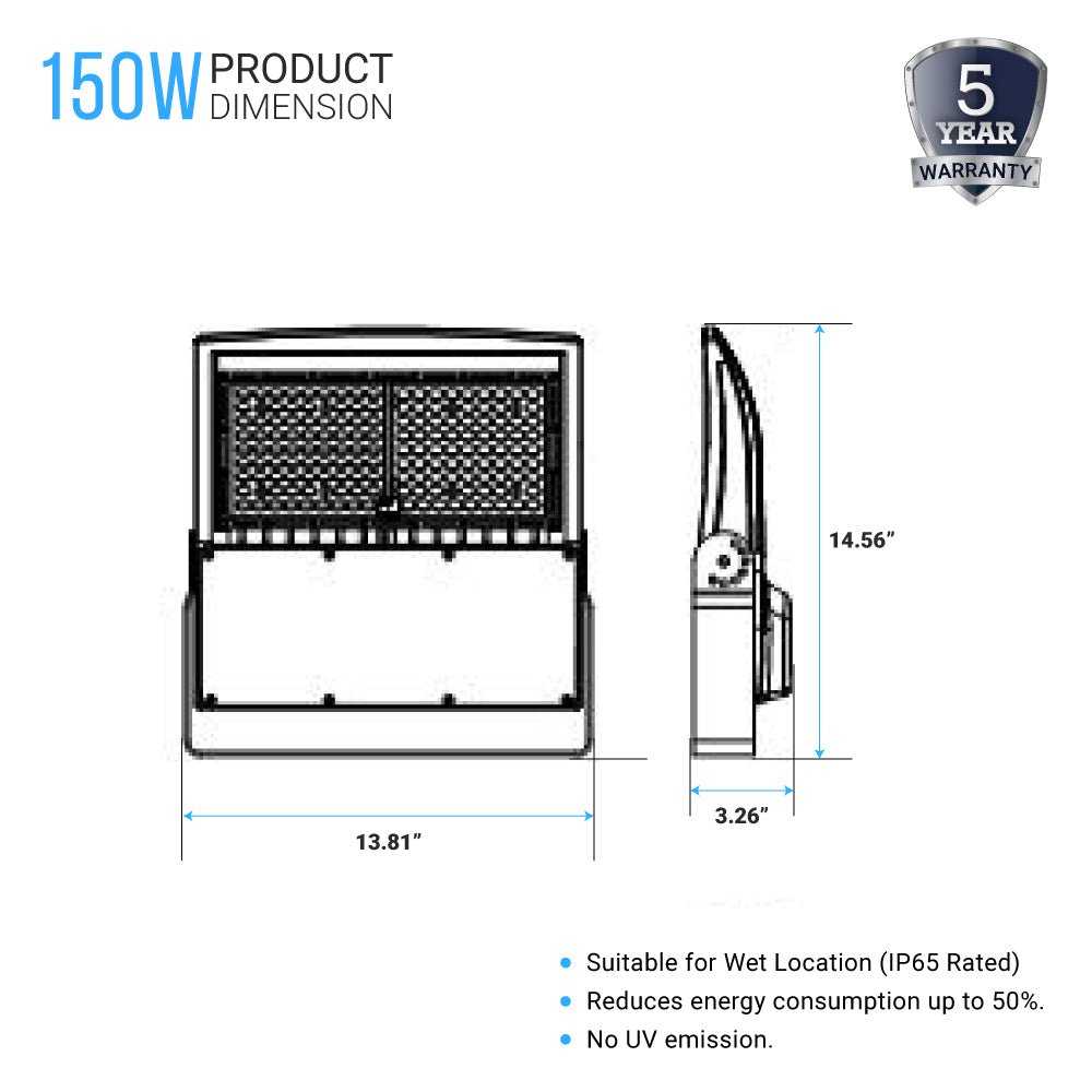 Wen Lighting Adjustable LED Flood Light