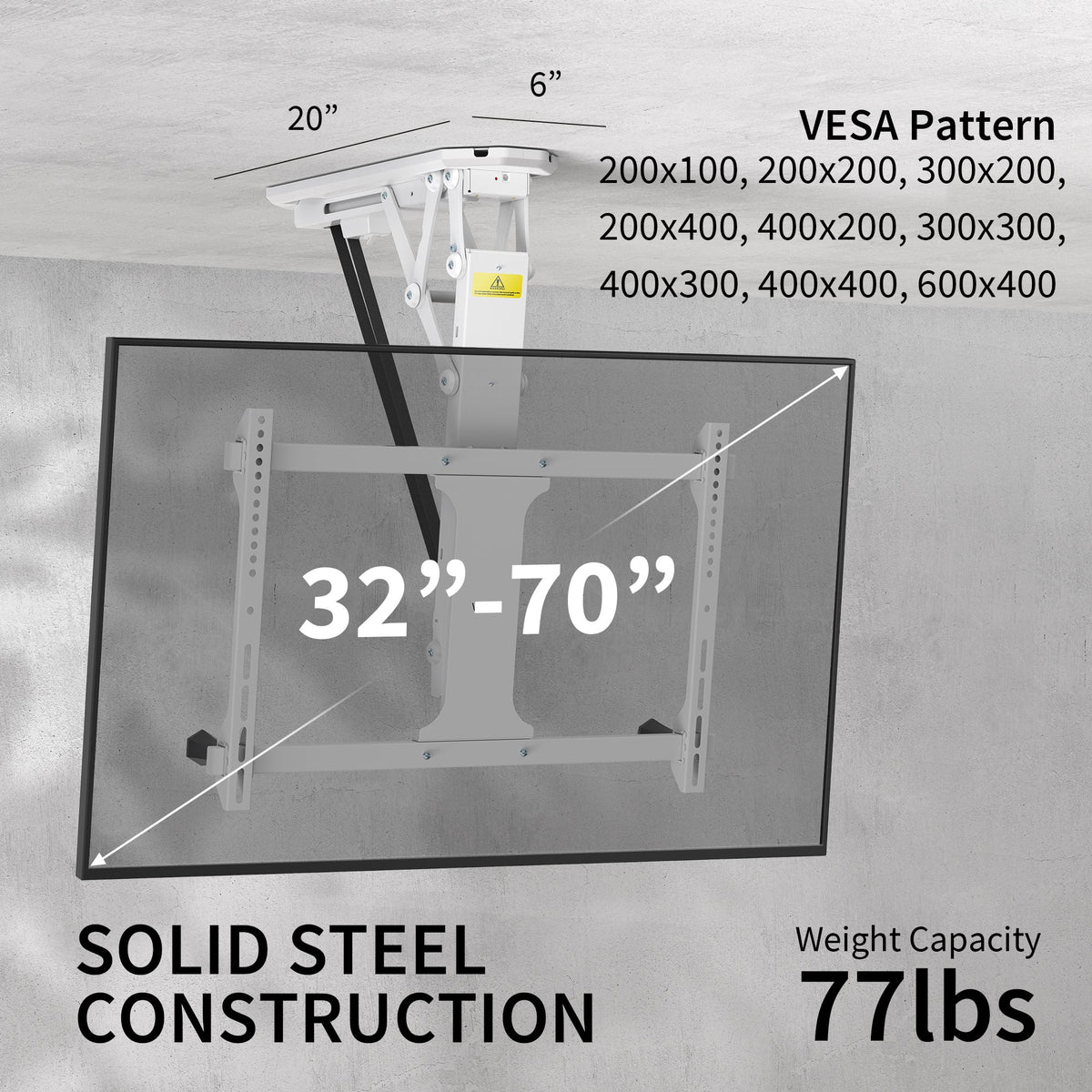 VIVO Motorized Ceiling Television Mounts