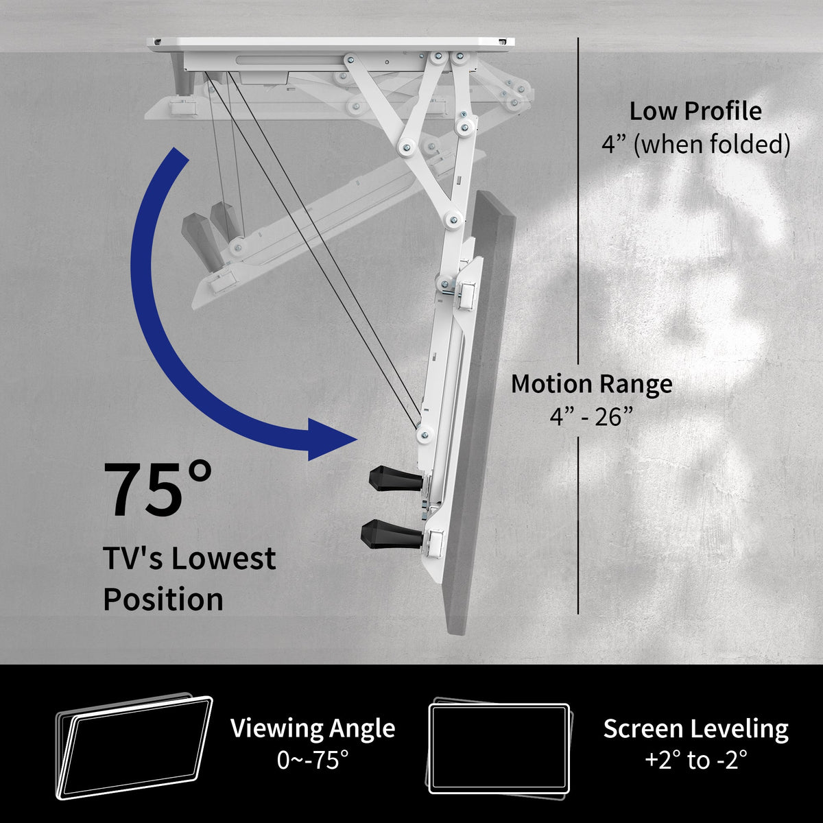 VIVO Motorized Ceiling Television Mounts