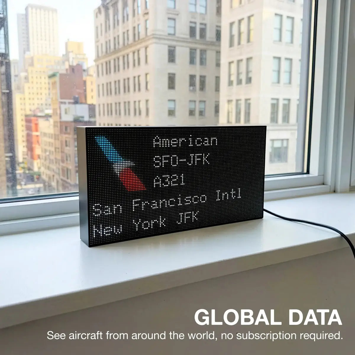 TheFlightWall Flight Tracking LED Display