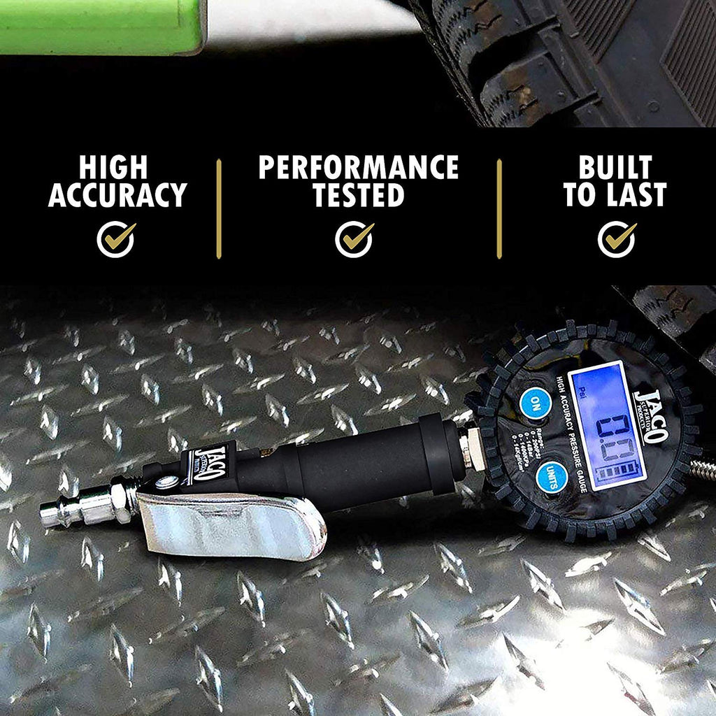 JACO Digital Tire Inflator Pressure Gauge