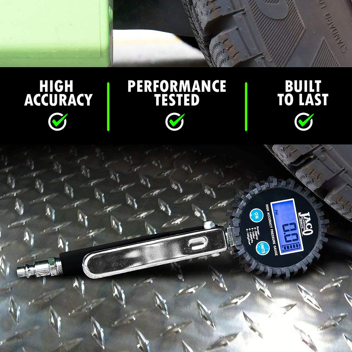 JACO Digital Tire Inflator Gauge