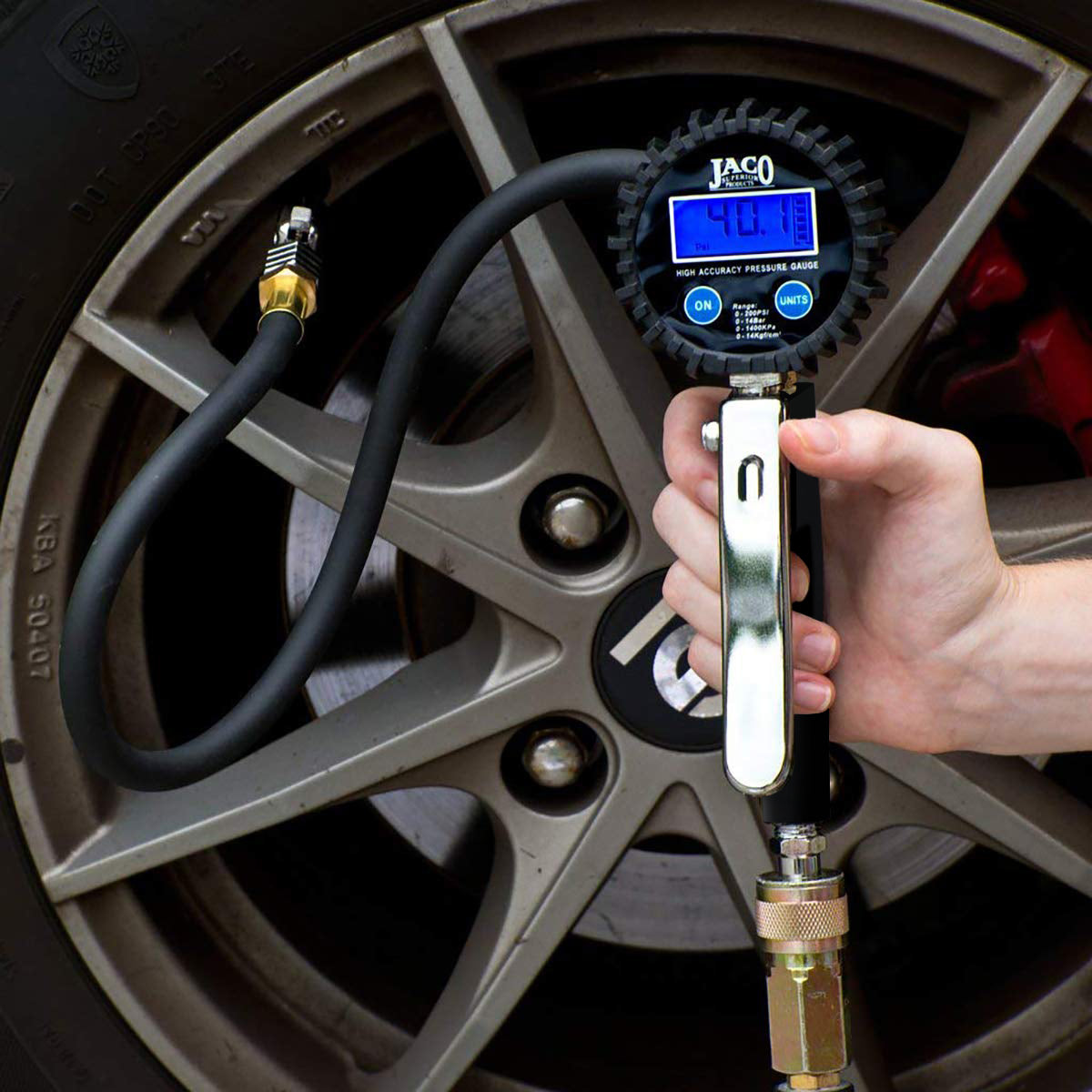 JACO Digital Tire Inflator Gauge