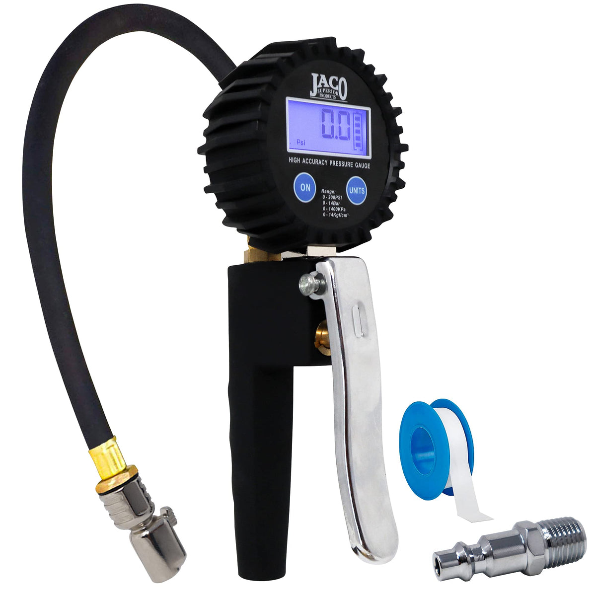JACO Digital Tire Inflator Gauge