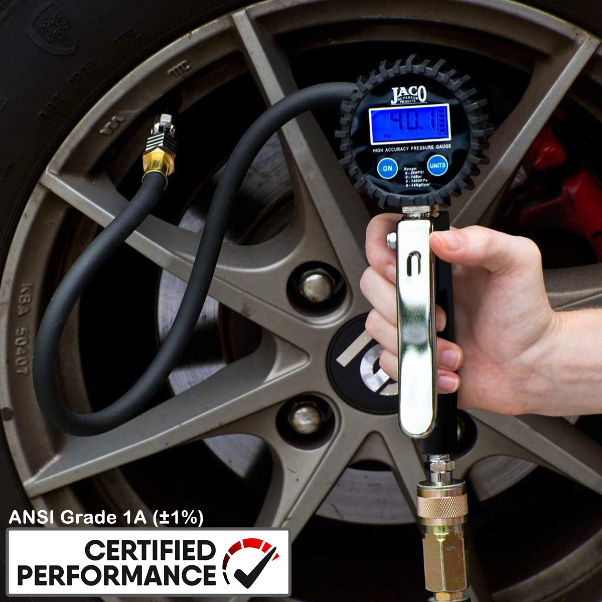 JACO Digital Tire Inflator Gauge