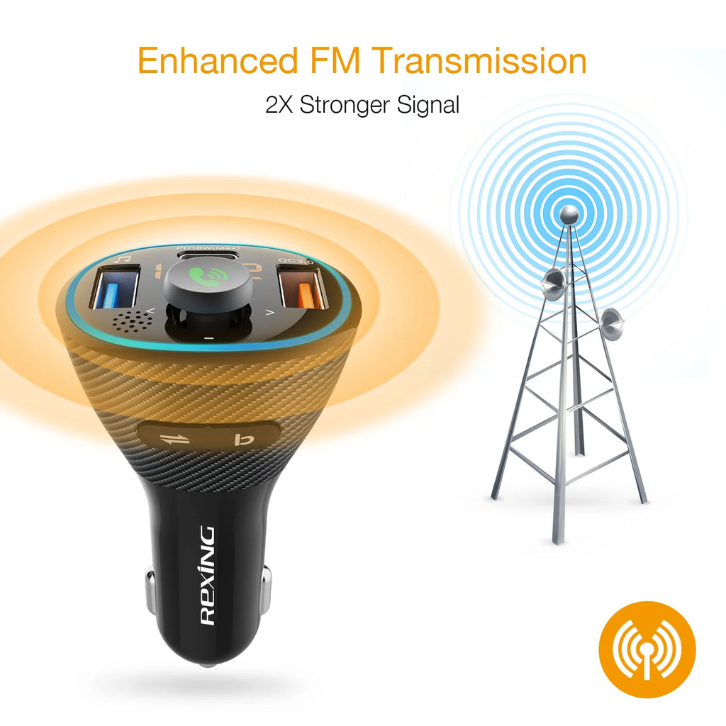 Rexing USA Car FM Transmitter and Charger