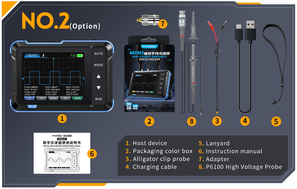 FNIRSI Handheld Digital Oscilloscope and Waveform Generator