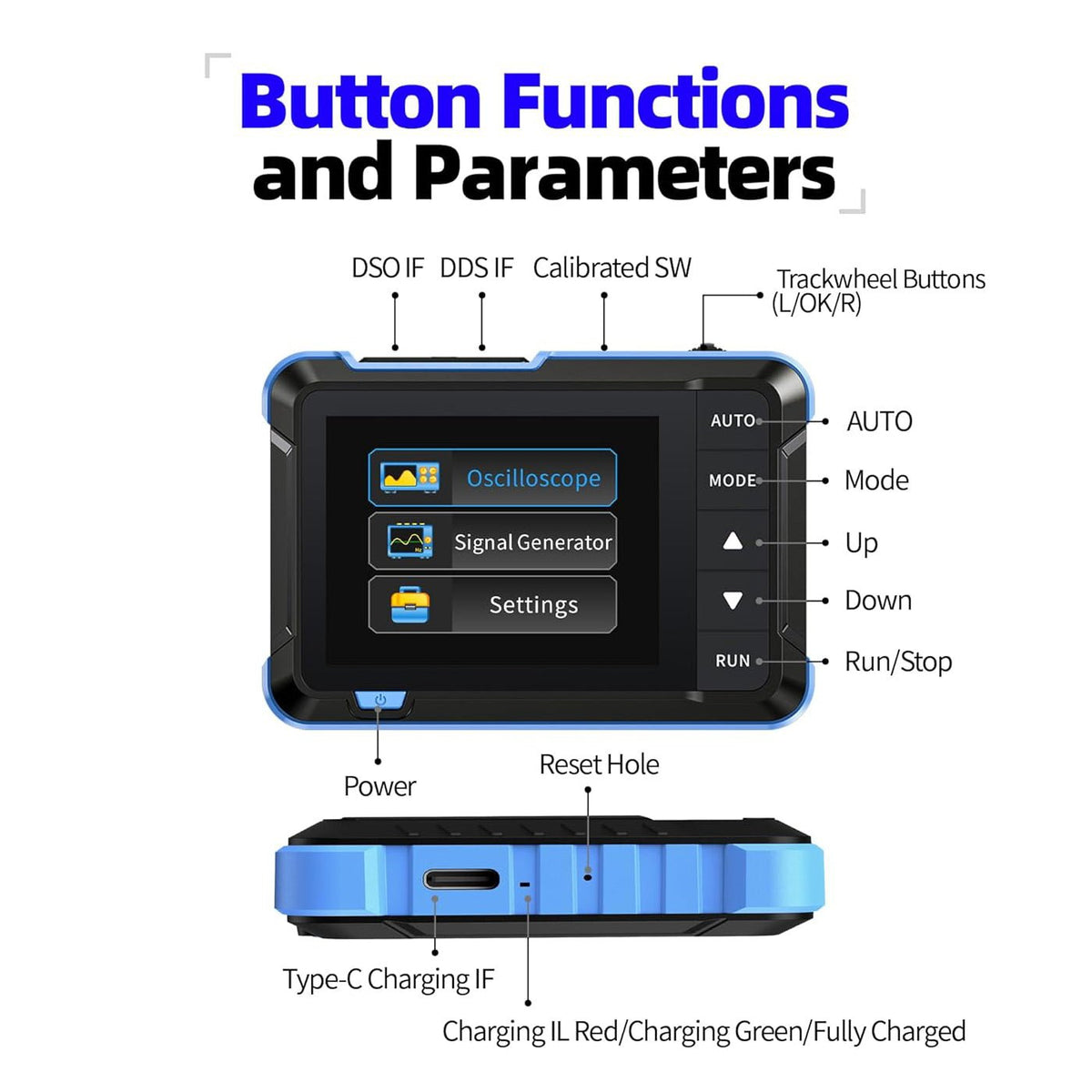FNIRSI Handheld Digital Oscilloscope and Waveform Generator