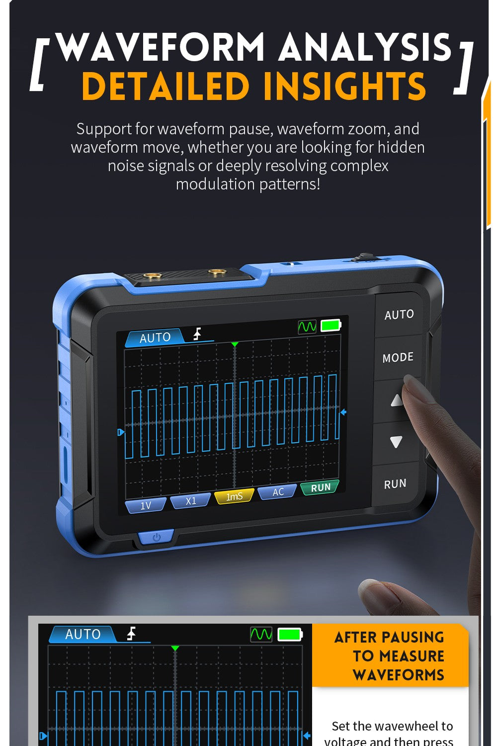 FNIRSI Handheld Digital Oscilloscope and Waveform Generator
