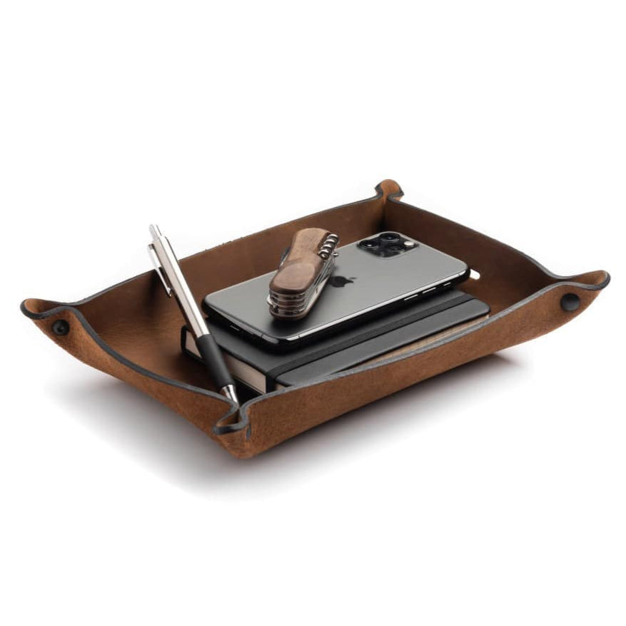 Main Street Forge Leather Valet Tray