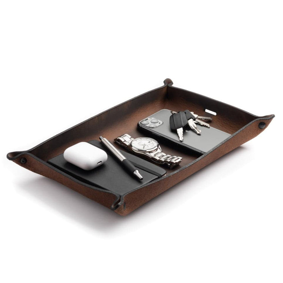 Main Street Forge Leather Valet Tray