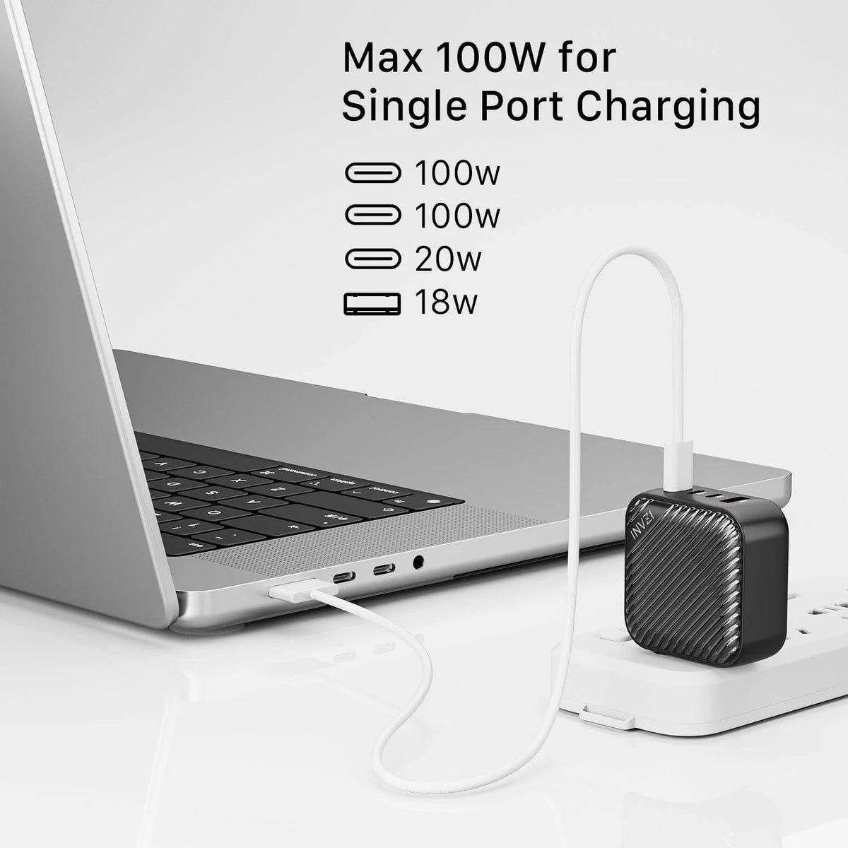 INVZI Four-Port GaN Wall Charger