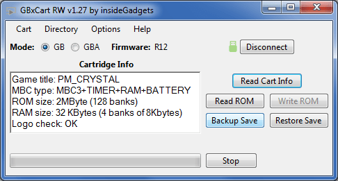 insideGadgets Game Cartridge Backup Reader