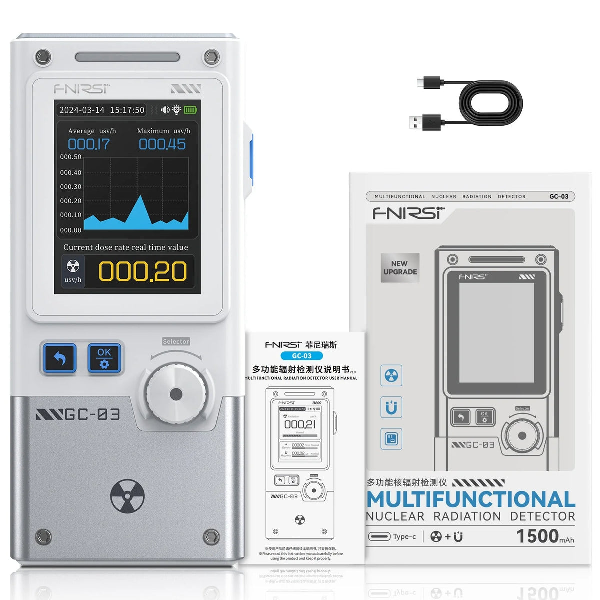 FNIRSI Handheld Radiation Detector