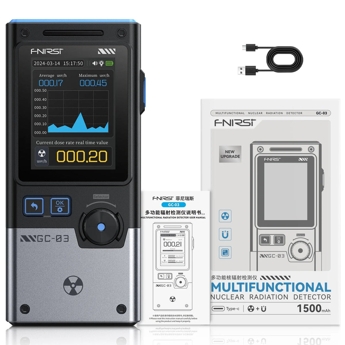 FNIRSI Handheld Radiation Detector