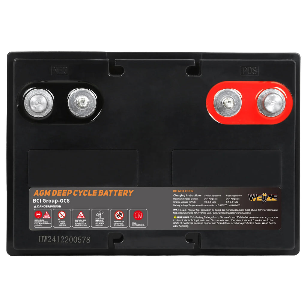 WEIZE Golf Cart Deep-Cycle Battery