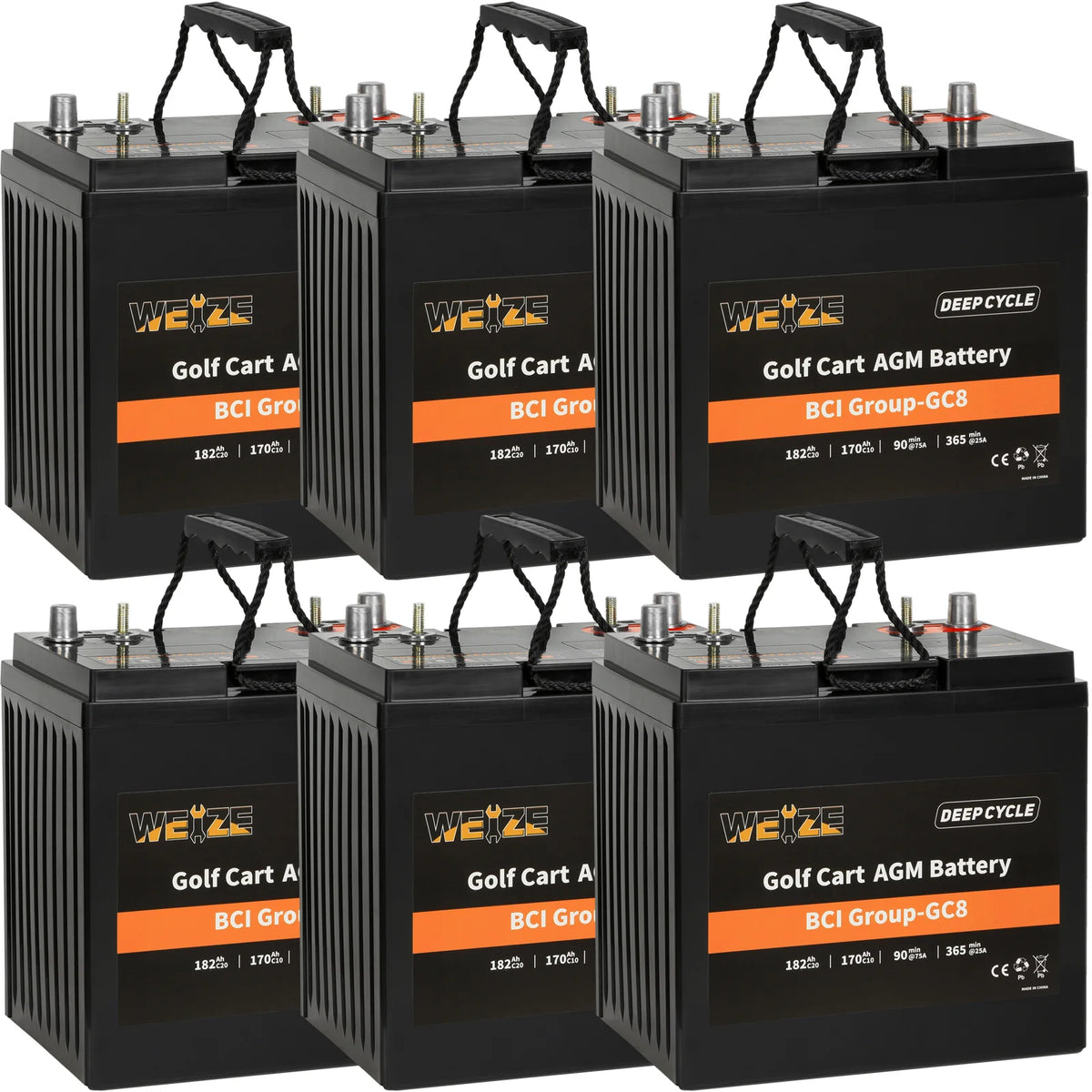 WEIZE Golf Cart Deep-Cycle Battery