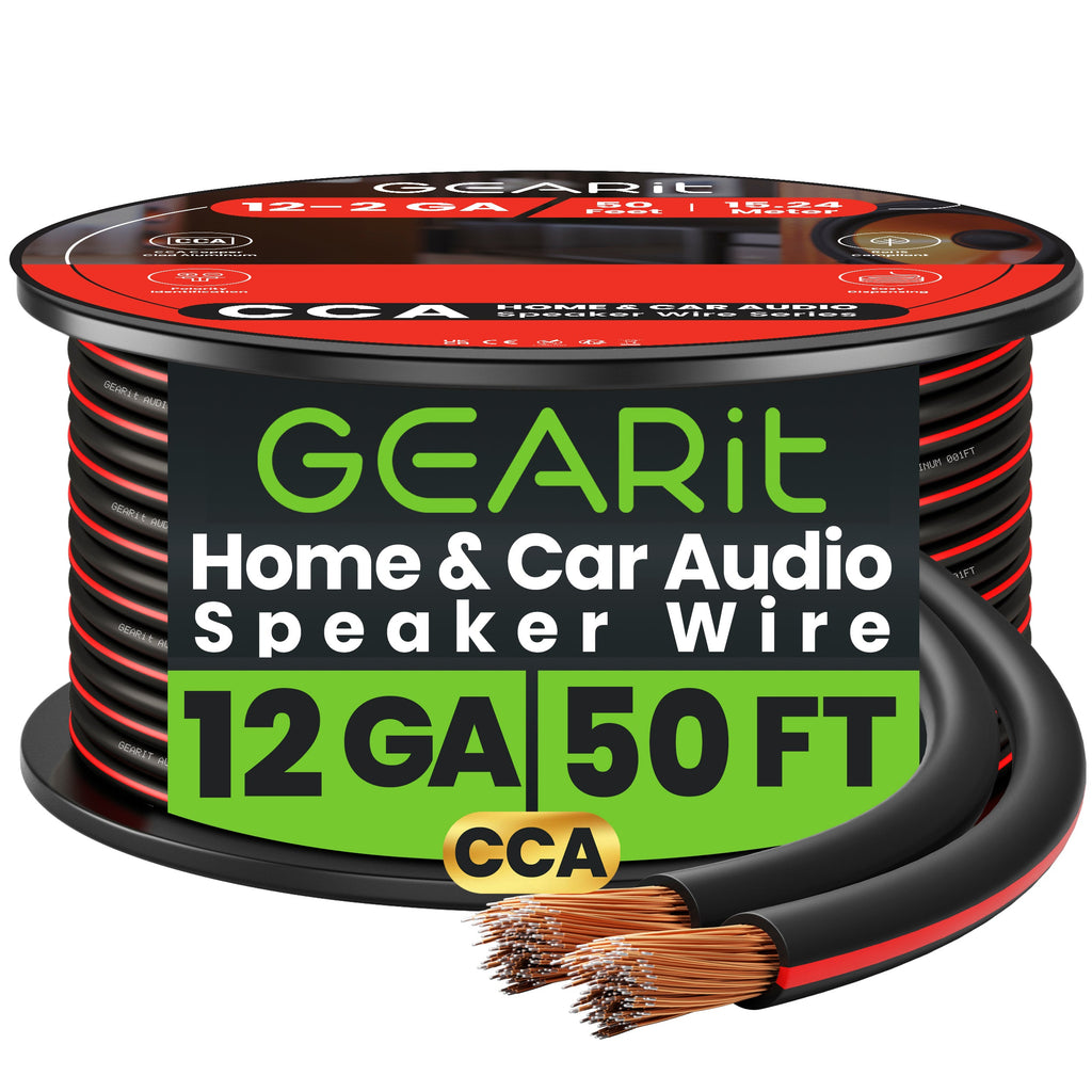 GEARit 12 AWG CCA Speaker Wire