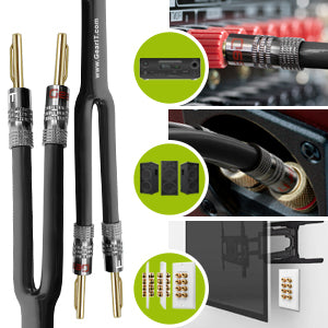 GEARit 12 AWG Speaker Cable with Banana Plugs