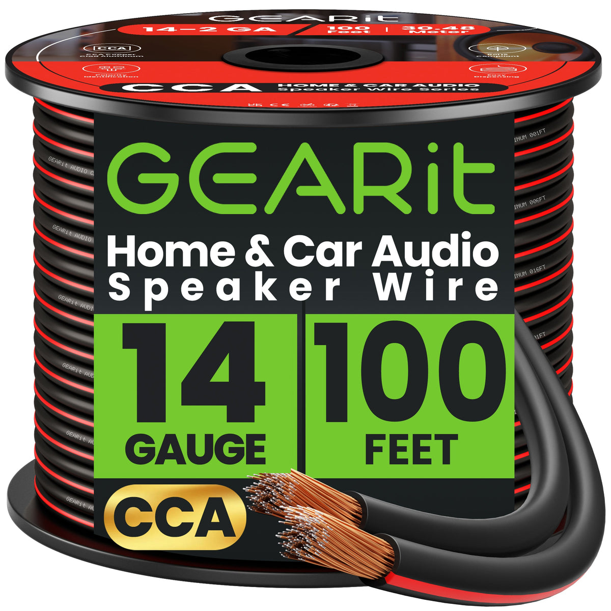 GEARit 14 AWG CCA Speaker Wire