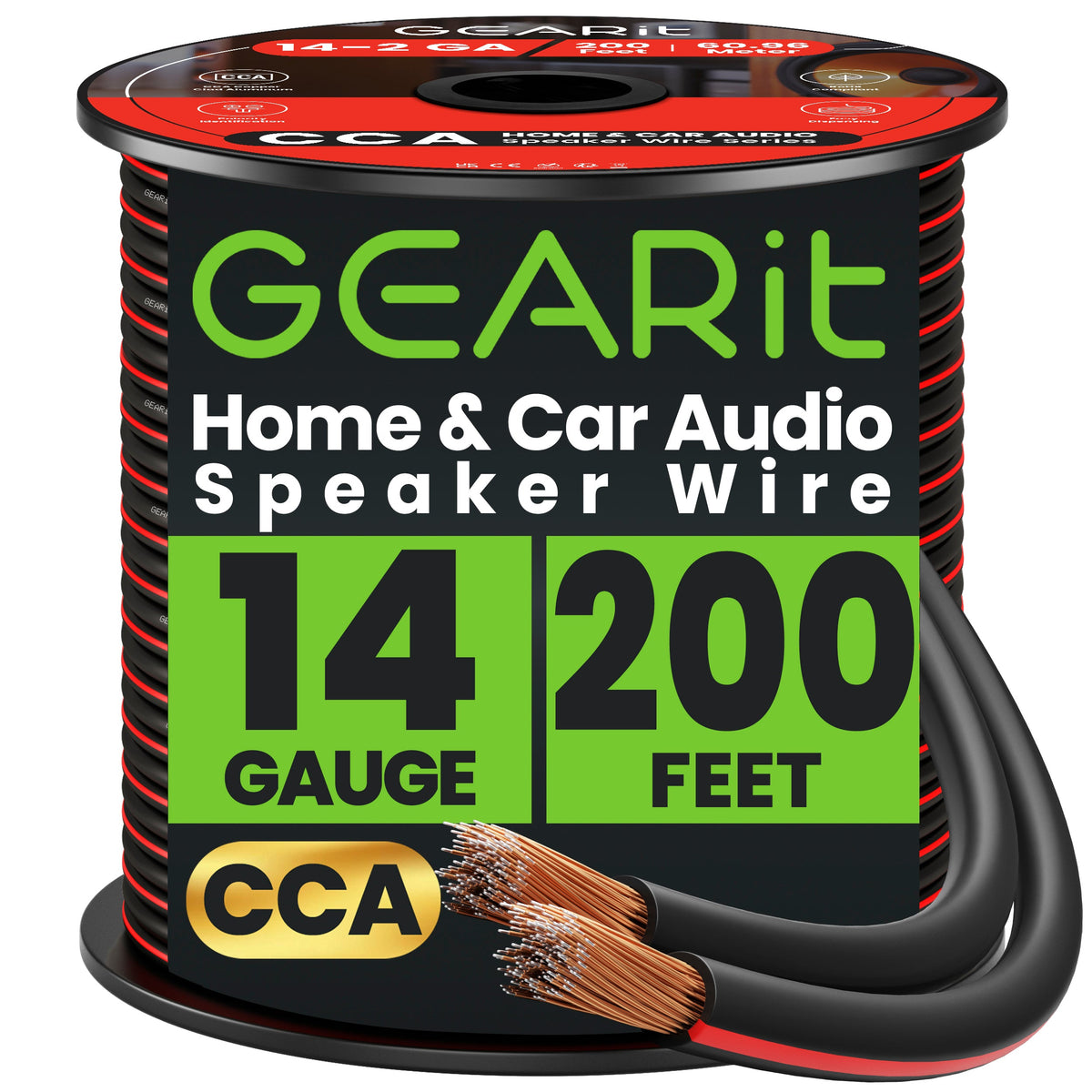 GEARit 14 AWG CCA Speaker Wire