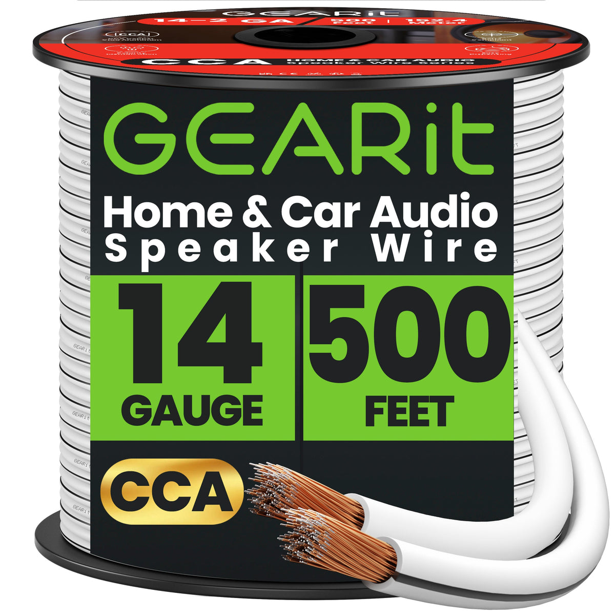 GEARit 14 AWG CCA Speaker Wire
