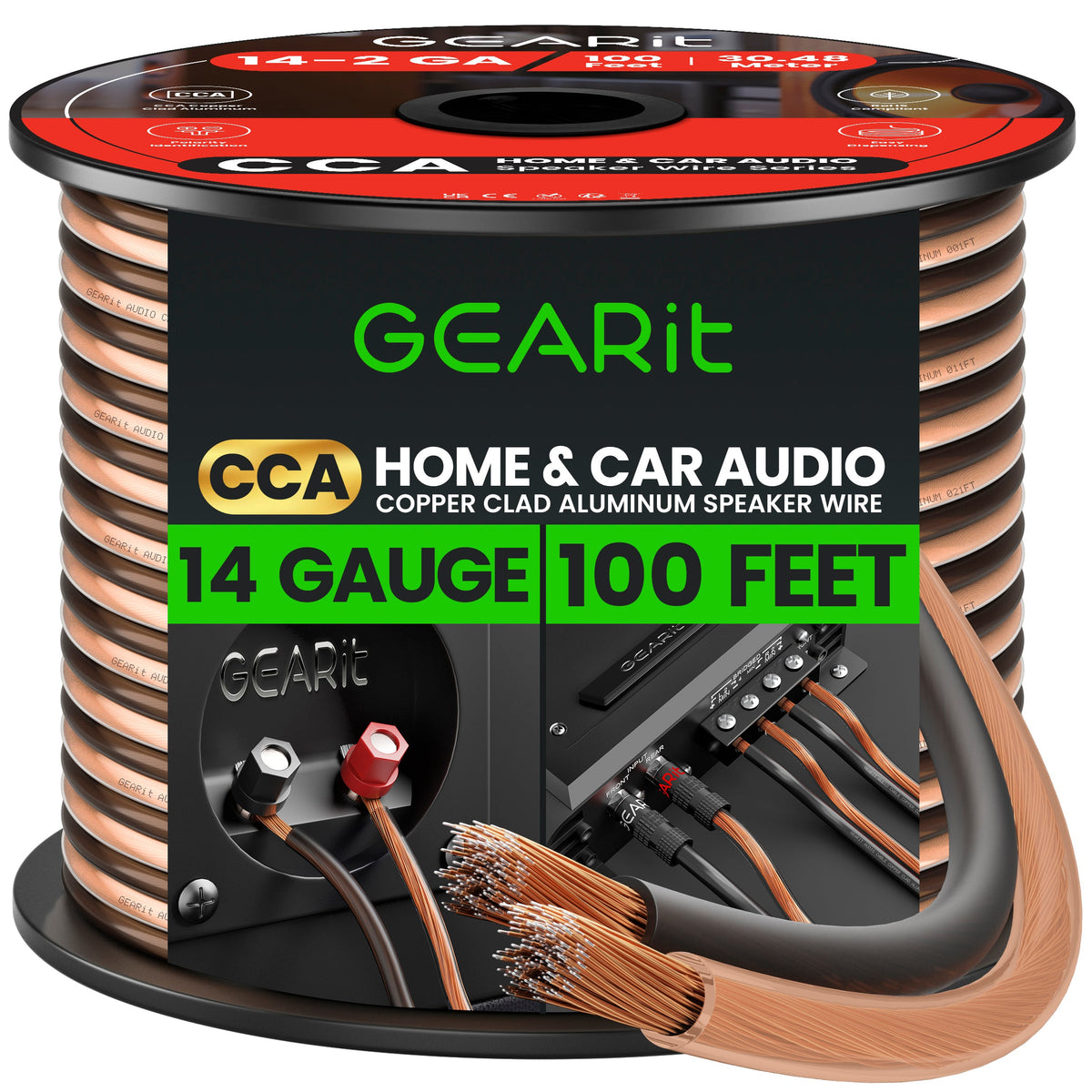 GEARit 14 AWG CCA Speaker Wire