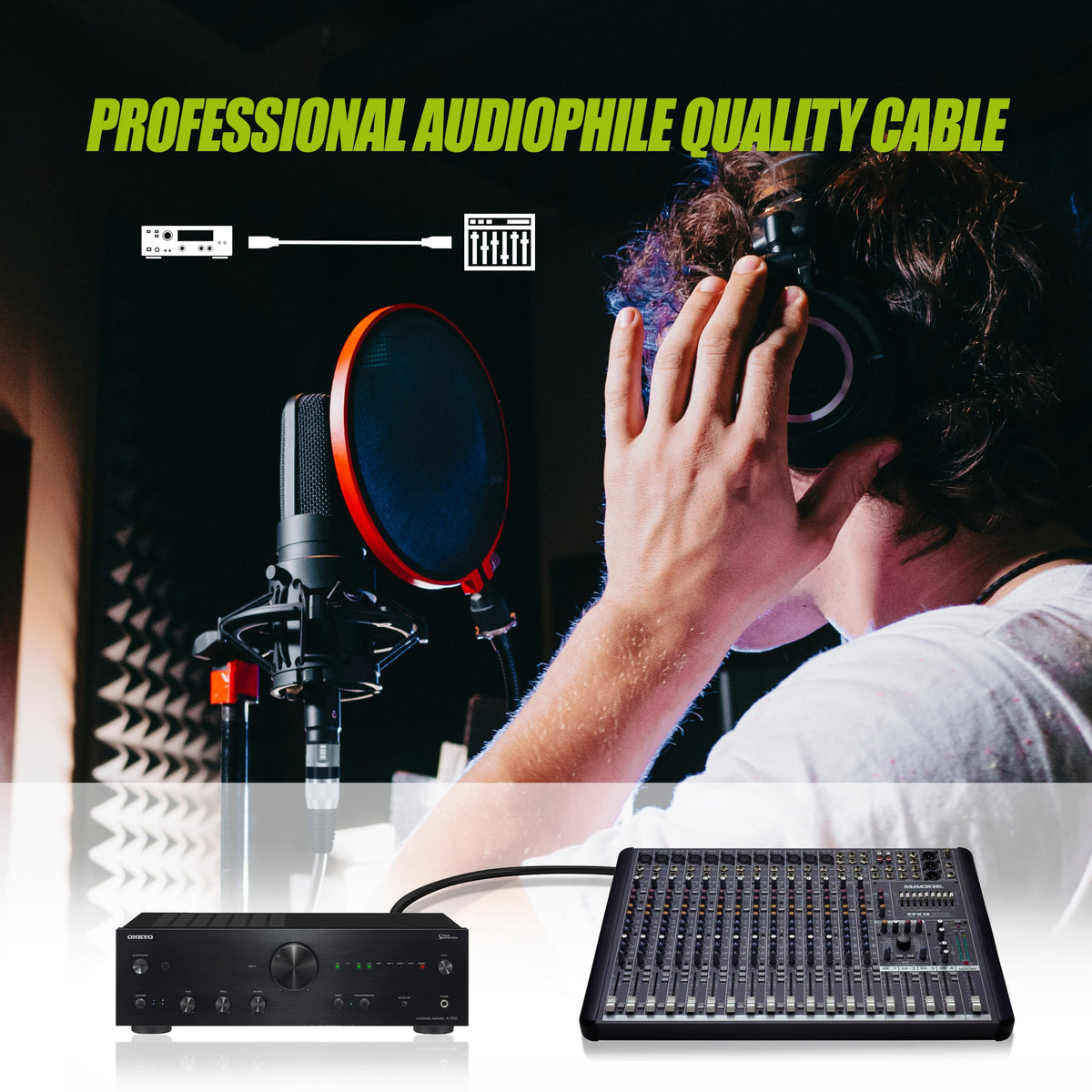 GEARit Three-Pin XLR Extension Cable