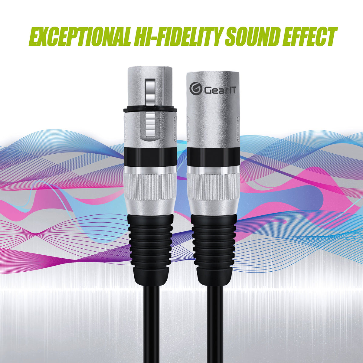 GEARit Three-Pin XLR Extension Cable