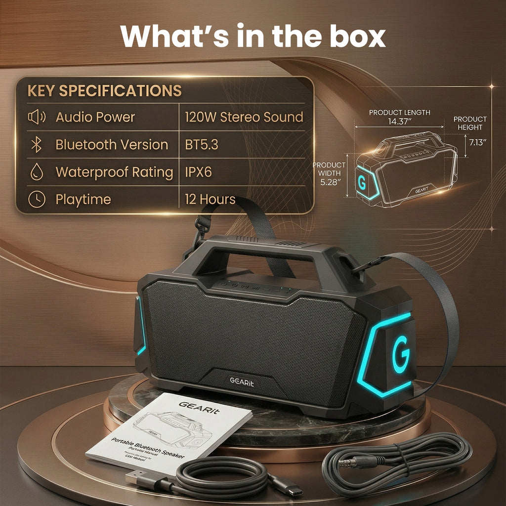 GEARit Portable Bluetooth Speaker
