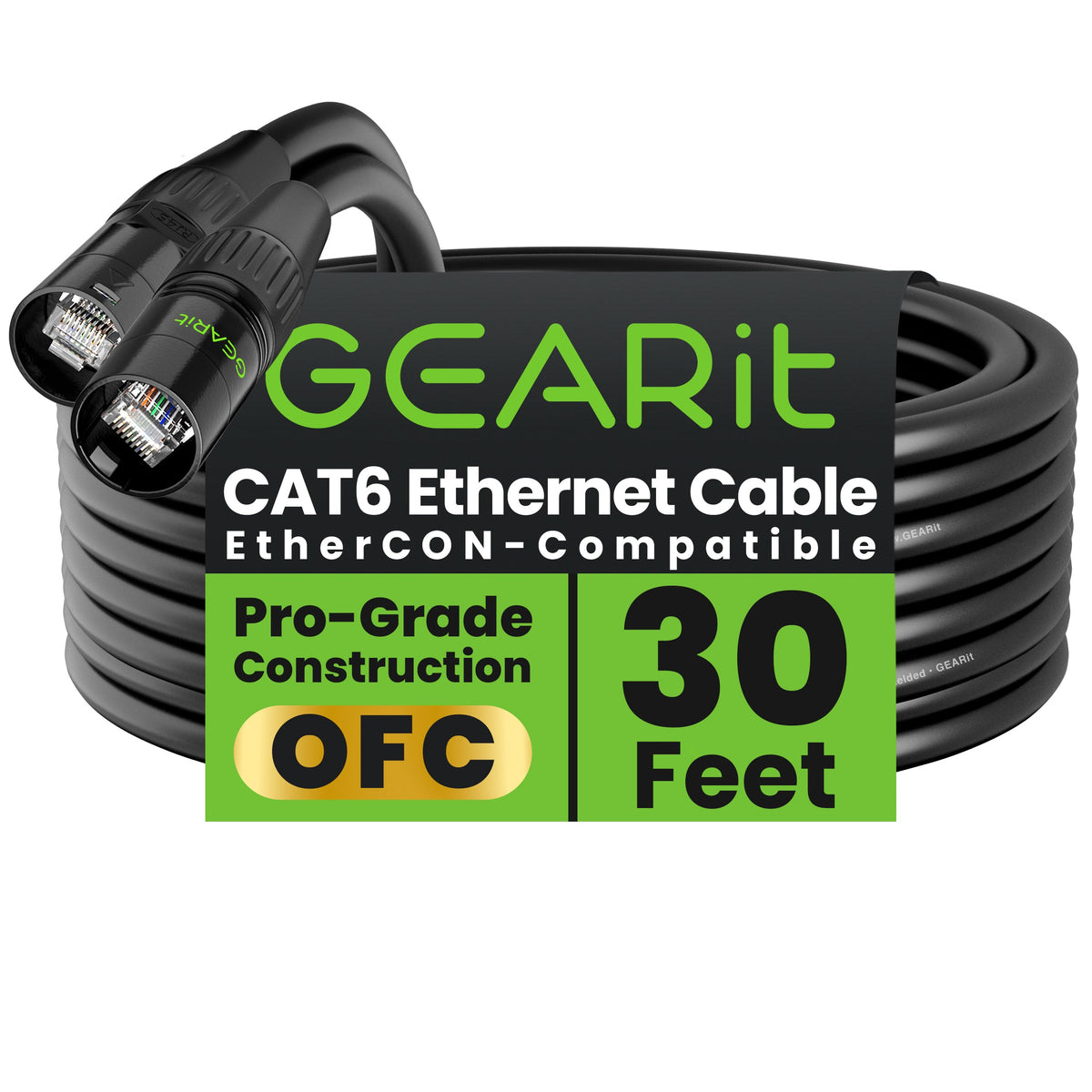 GEARit Shielded CAT6 EtherCON Cable