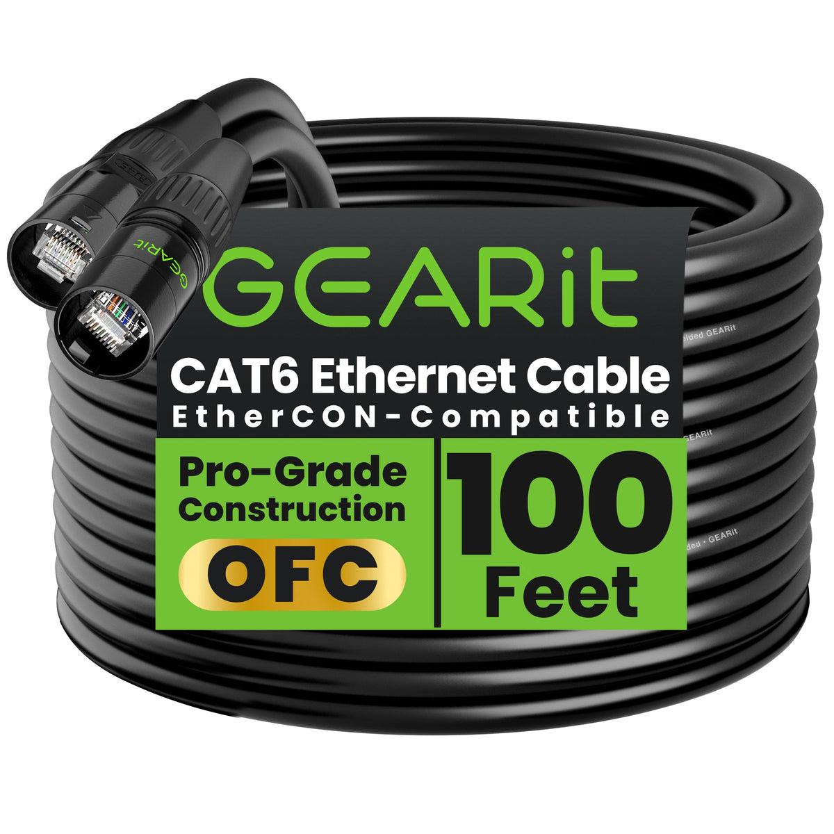 GEARit Shielded CAT6 EtherCON Cable