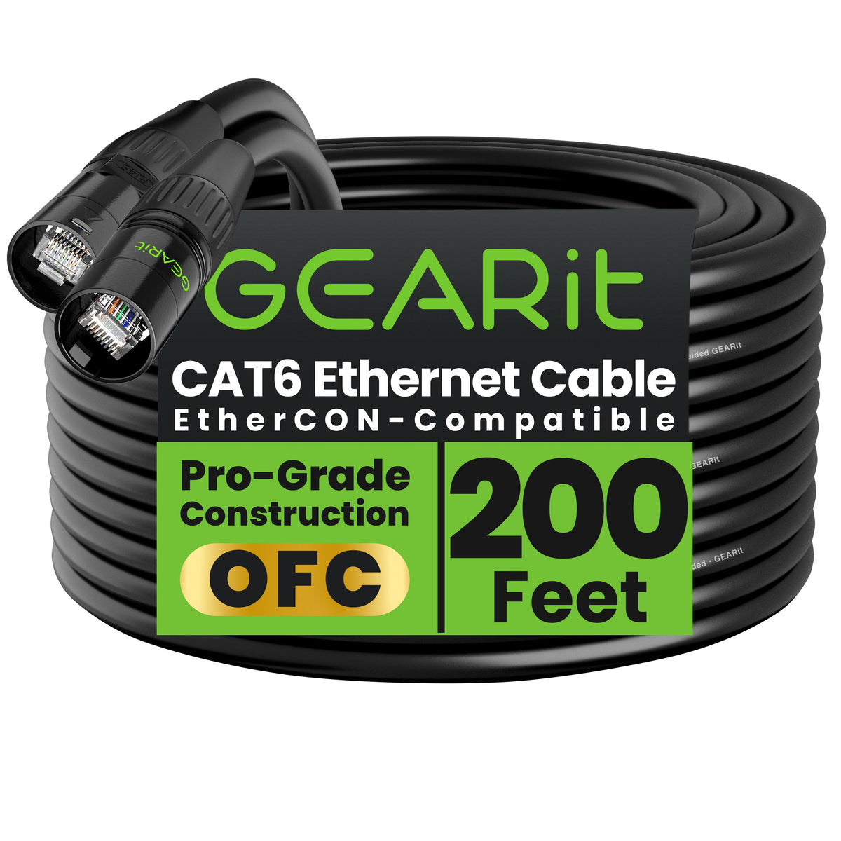 GEARit Shielded CAT6 EtherCON Cable