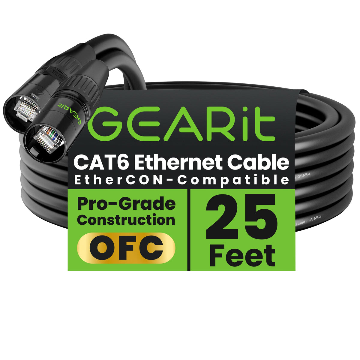 GEARit Shielded CAT6 EtherCON Cable