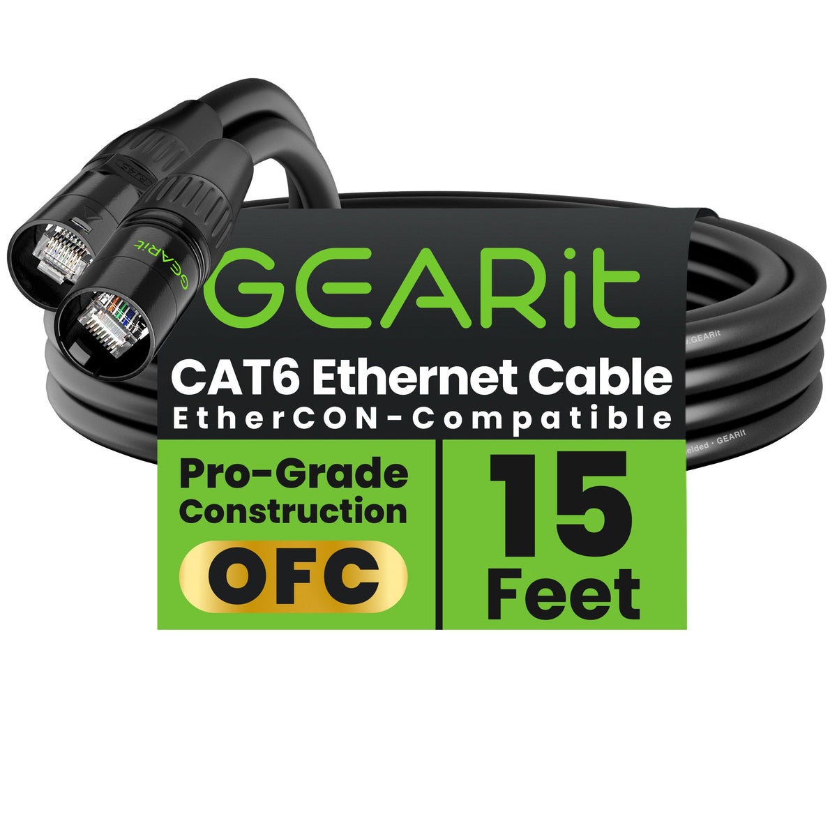 GEARit Shielded CAT6 EtherCON Cable