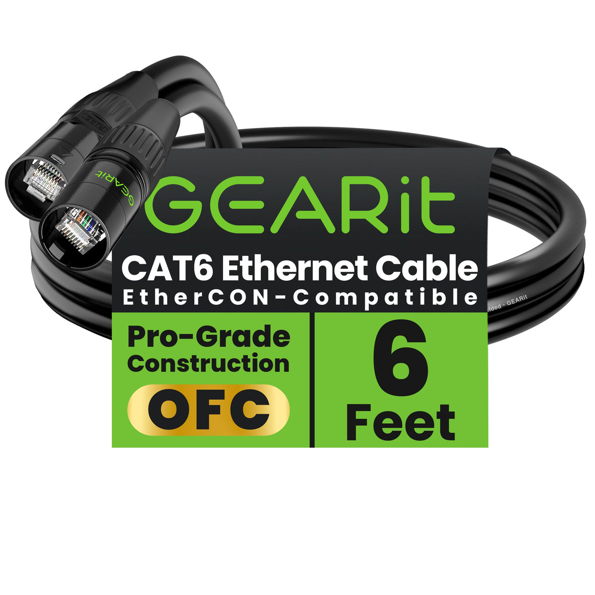 GEARit Shielded CAT6 EtherCON Cable