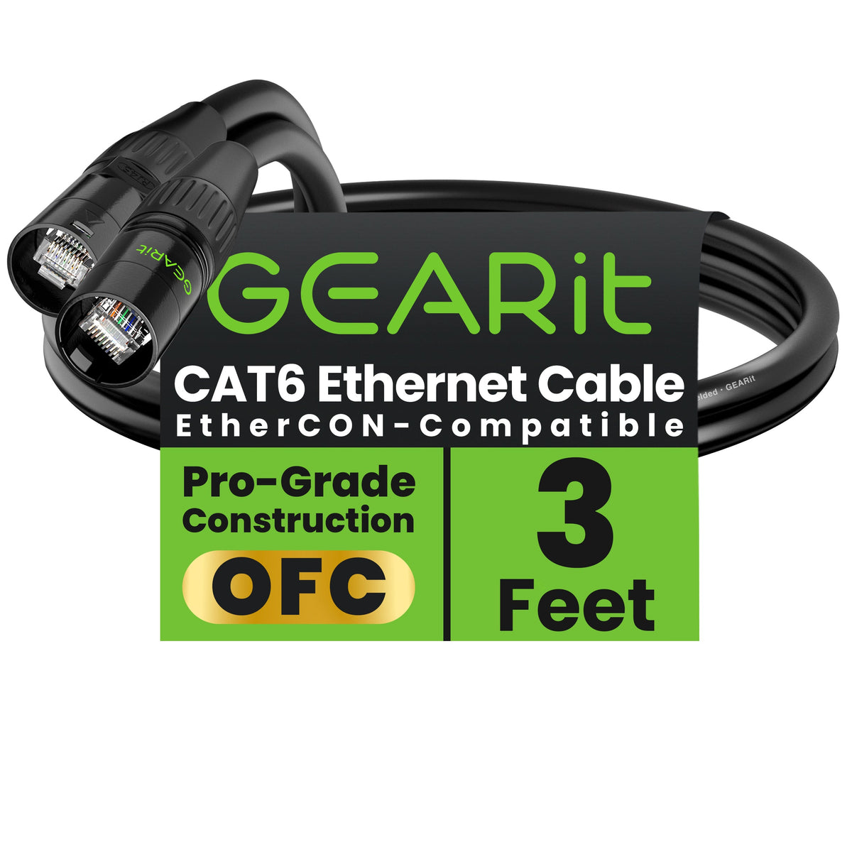 GEARit Shielded CAT6 EtherCON Cable