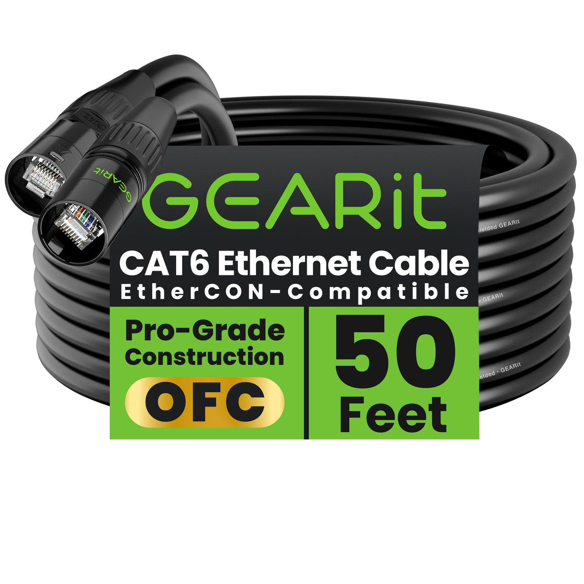 GEARit Shielded CAT6 EtherCON Cable