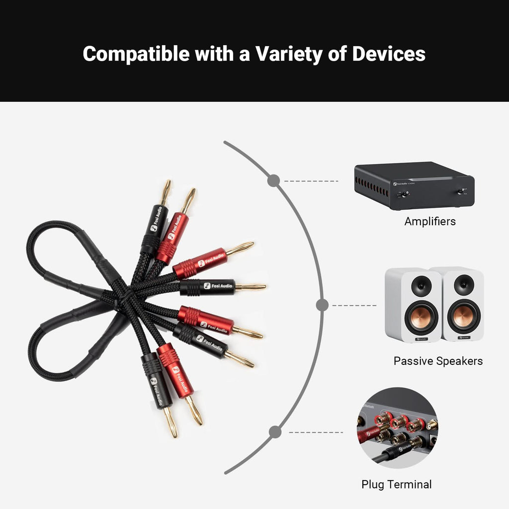 Fosi Audio Speaker Wire Banana Plugs
