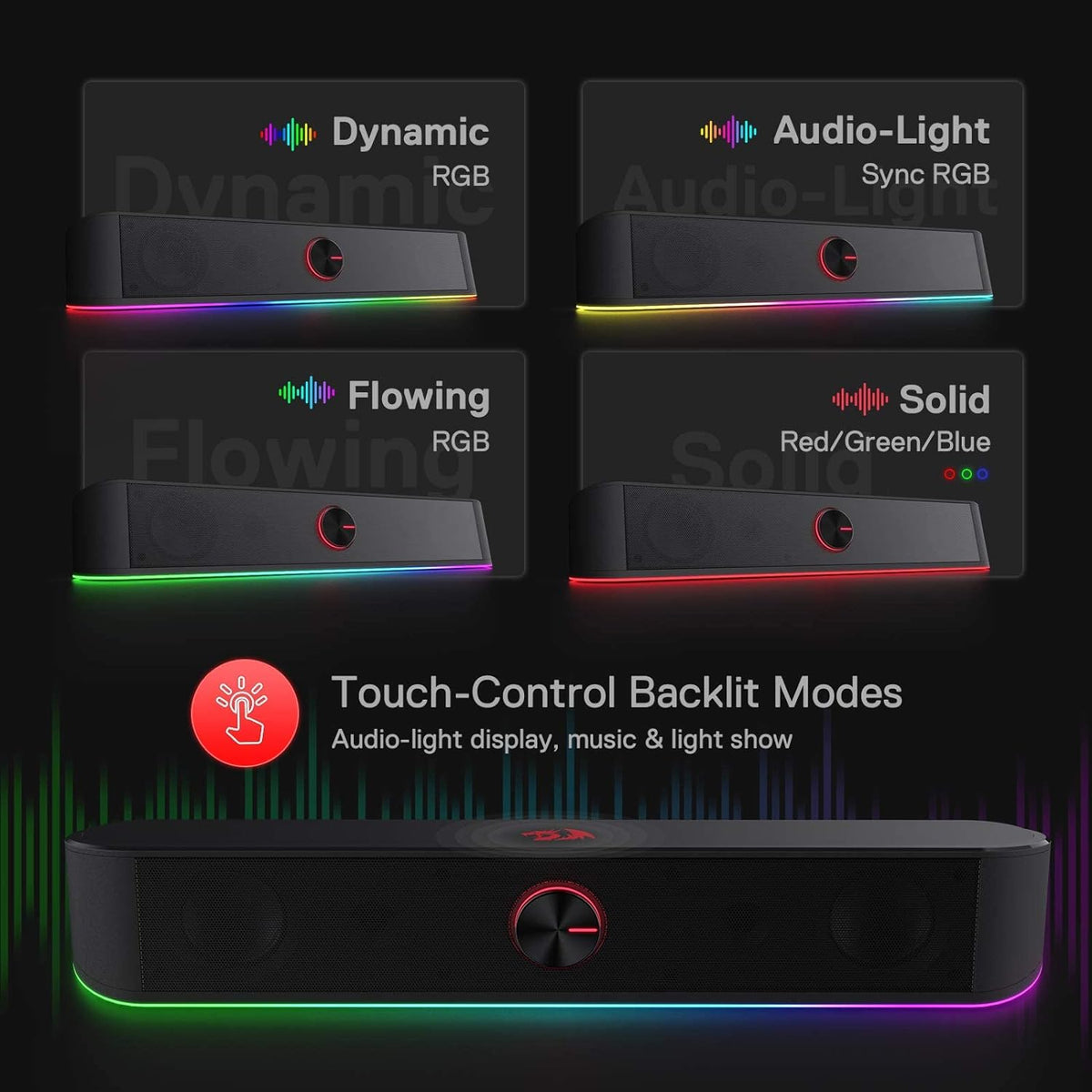 Redragon RGB Desktop Soundbar