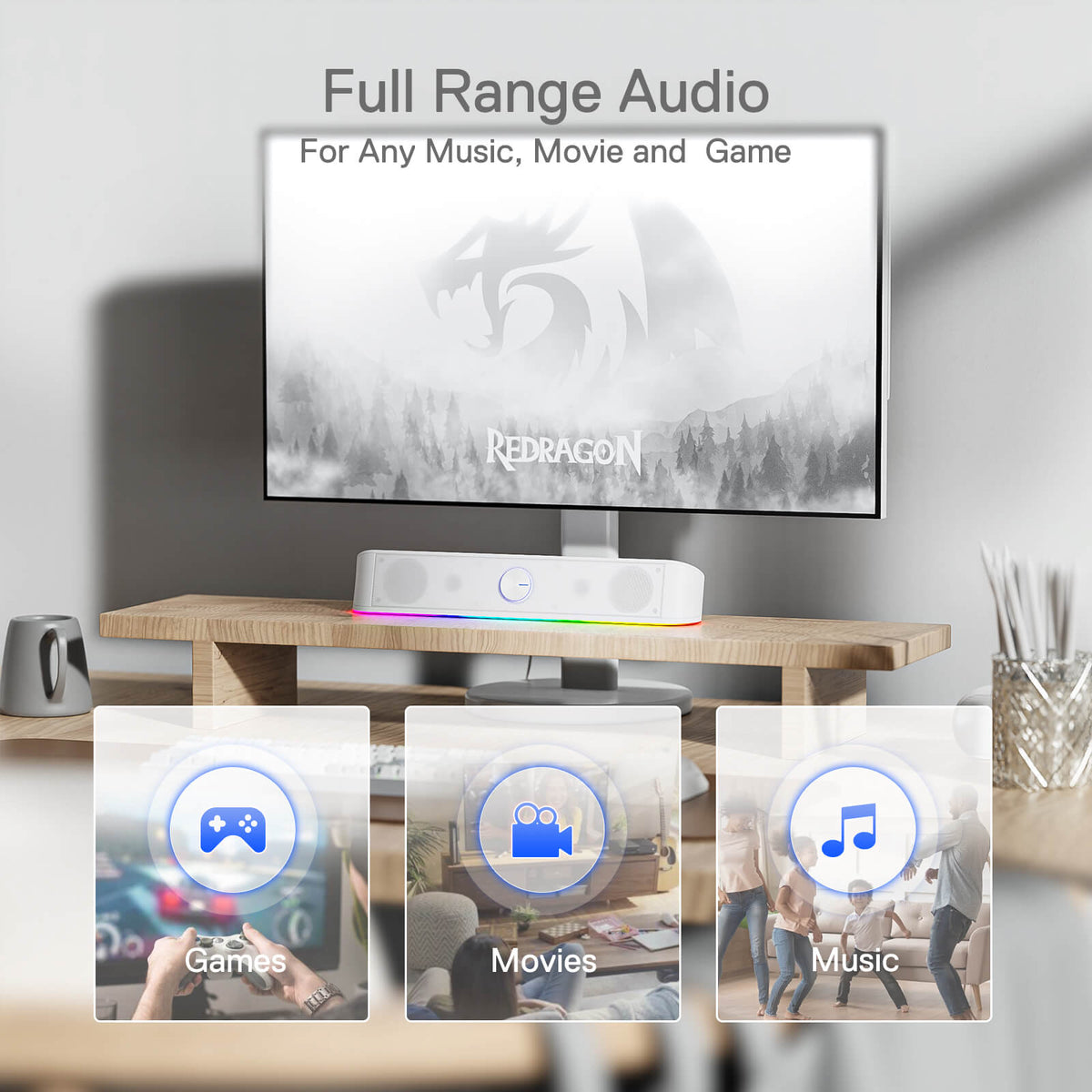 Redragon RGB Desktop Soundbar
