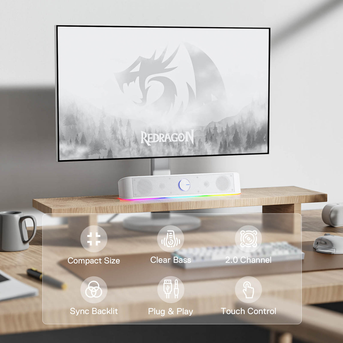 Redragon RGB Desktop Soundbar