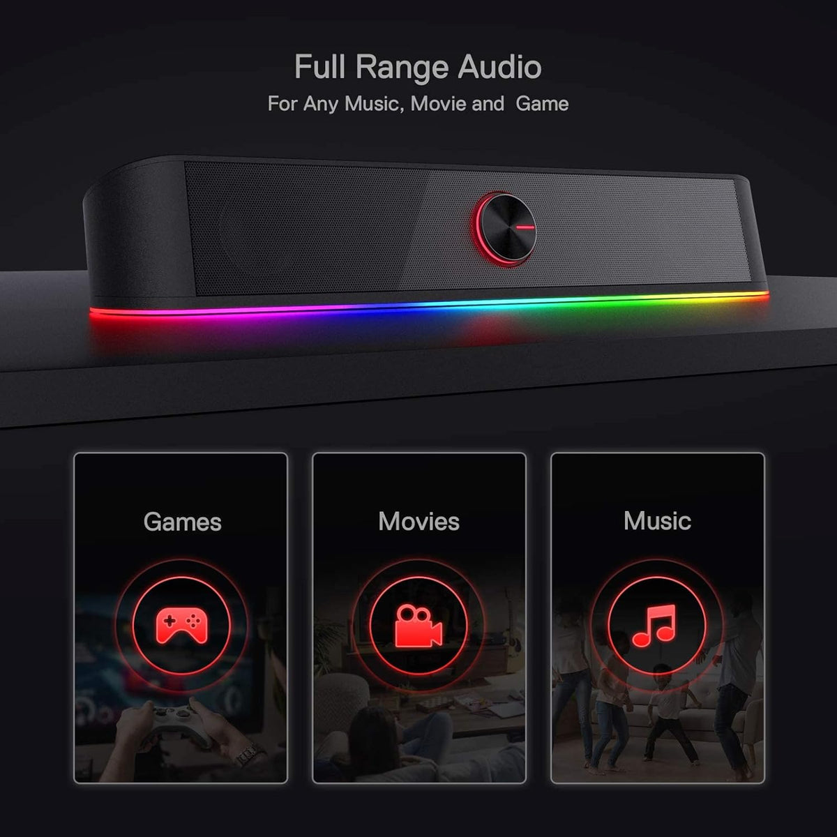 Redragon RGB Desktop Soundbar