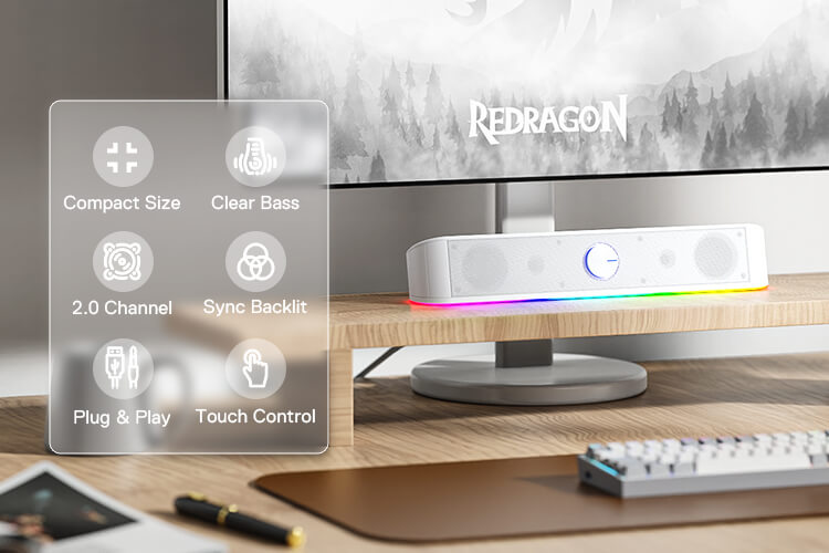 Redragon RGB Desktop Soundbar