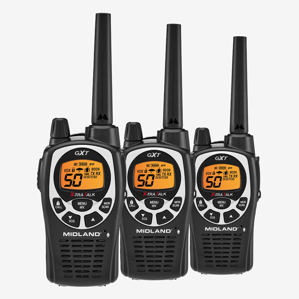Midland Radio GMRS Three-Radio Kit