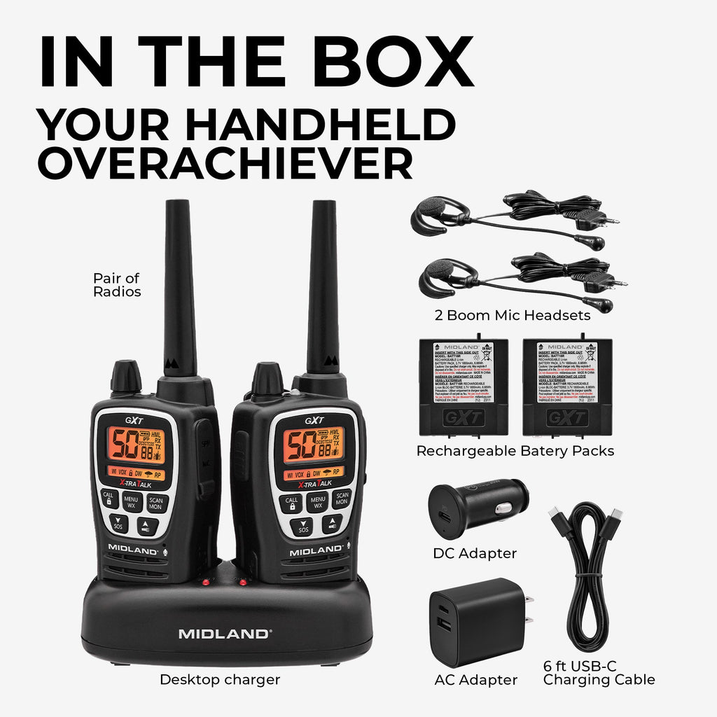 Midland Radio GMRS Handheld Radio Two-Pack