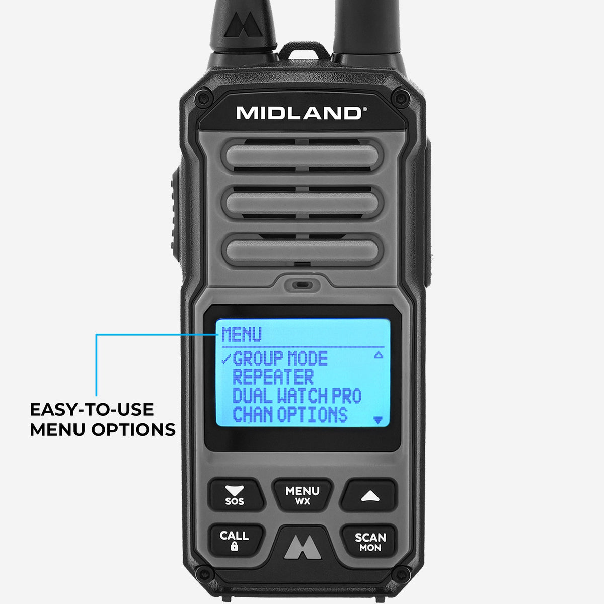 Midland Radio Rechargeable GMRS Handheld Radio Kit