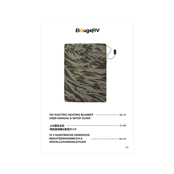 BougeRV 12V Heated Blanket and Kits