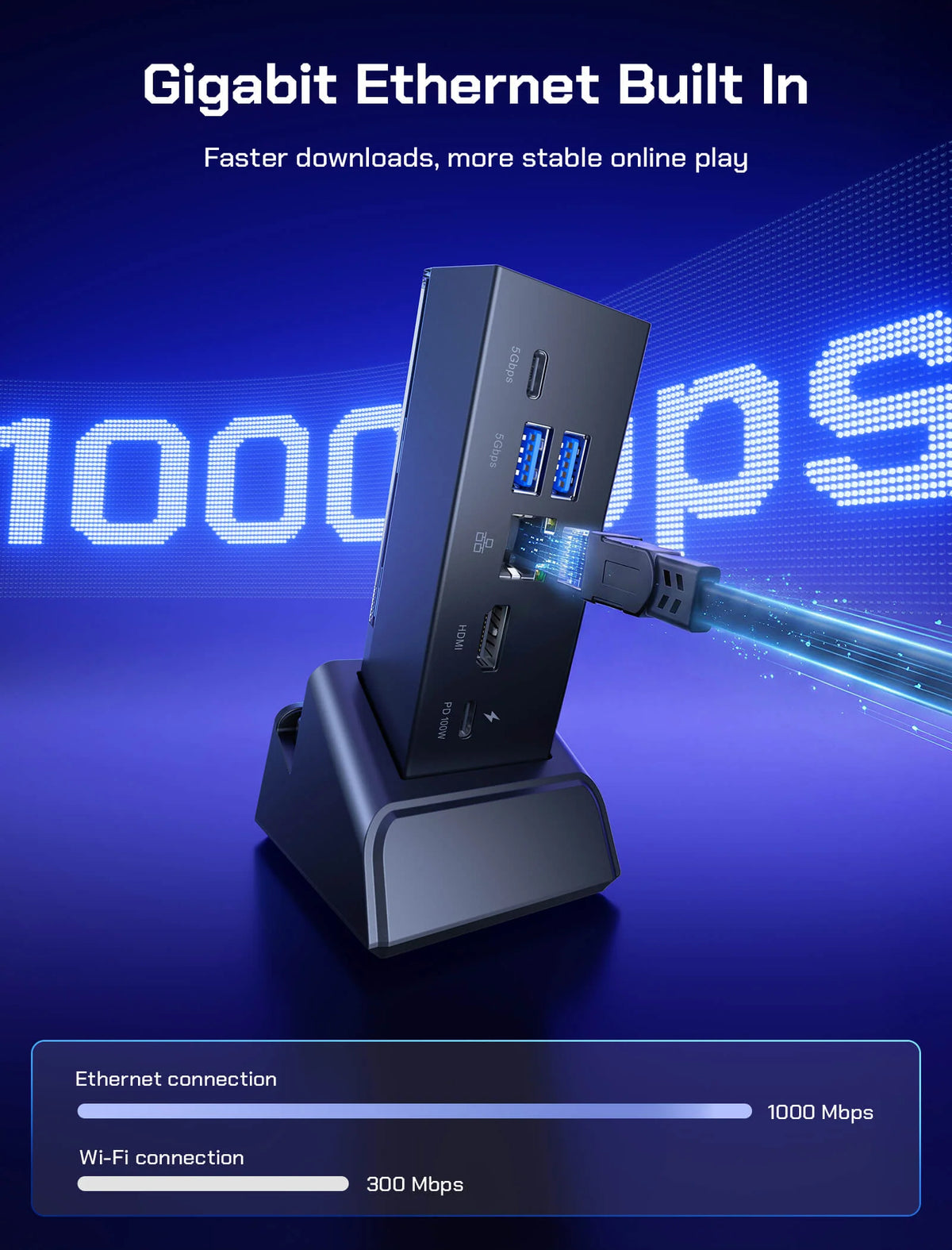 JSAUX GAMING Portable Console Docking Station