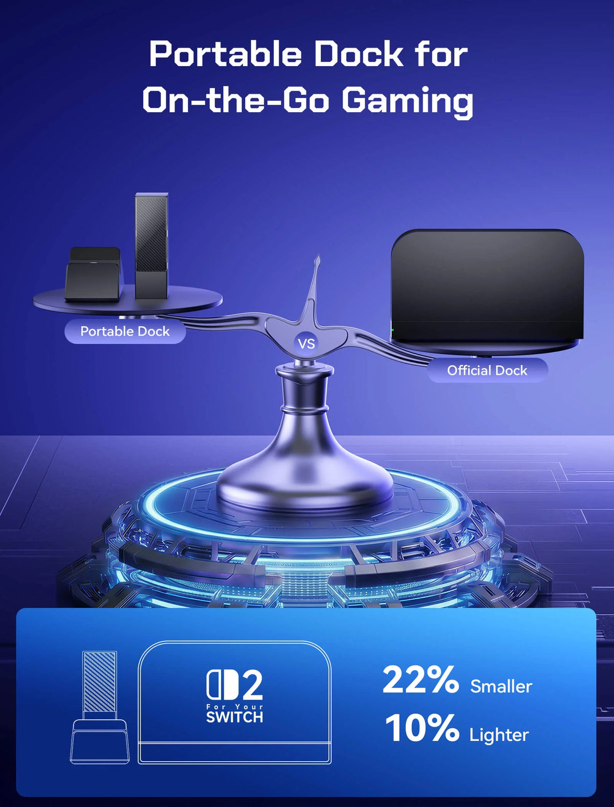 JSAUX GAMING Portable Console Docking Station